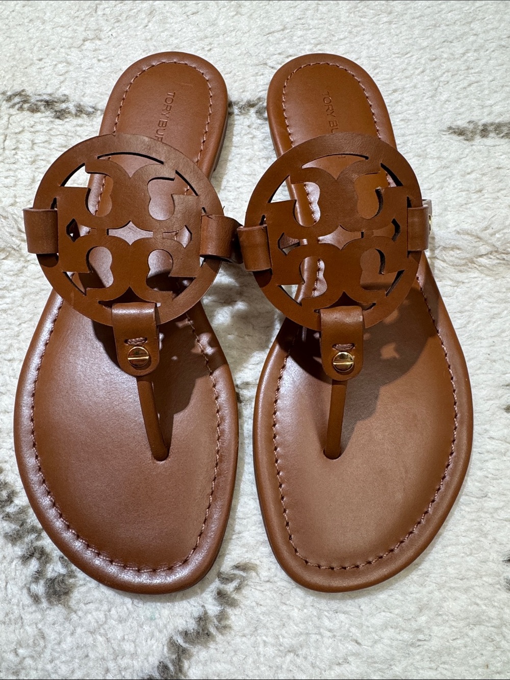 Tory Burch Miller Sandals in Vintage Vachetta Leather